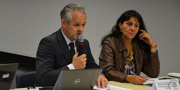 Coordenador da CCEGM, Geol. Antonio Pedro Viero, do CREA-RS, ao lado da Coordenadora Nacional adjunta, Eng. Minas Adriana Martins Rocha