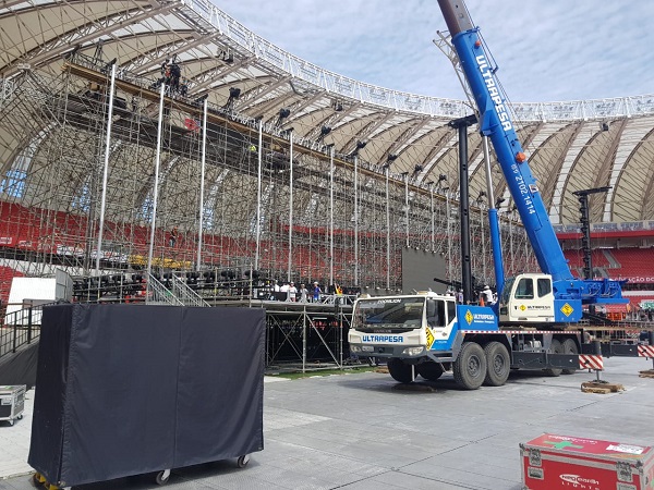 A turnê do ex-Pink Floyd em Porto Alegre conta com uma estrutura de mais de 100 toneladas de equipamentos